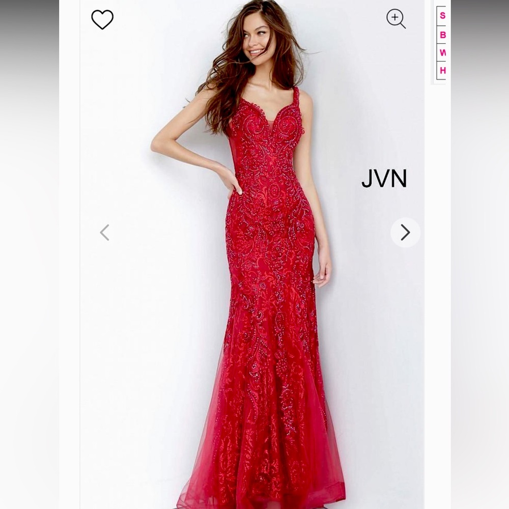 NEW NWT Wine Jovani 02319 Long Mermaid Prom Gown